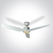 Rod mounted ceiling fan complete with white wood blades. One Light. 6310/W/V