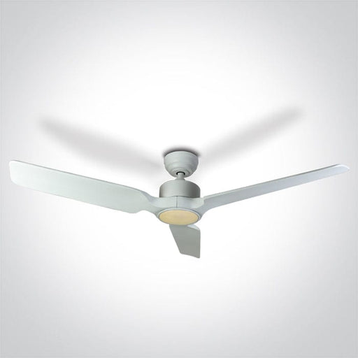Rod mounted ceiling fan complete with white wood blades. One Light. 6310/W/V
