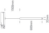 63108AT/B/W BLACK PENDANT TRACK LED 8W WW 36deg IP20 230V