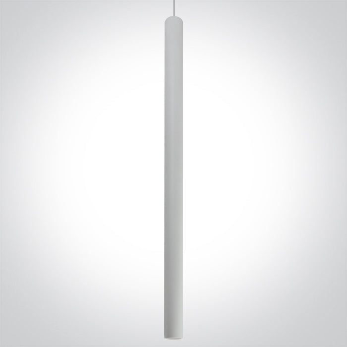 WHITE PENDANT TRACK LED 8W WW 36deg IP20 230V One Light 63108AT/W/W