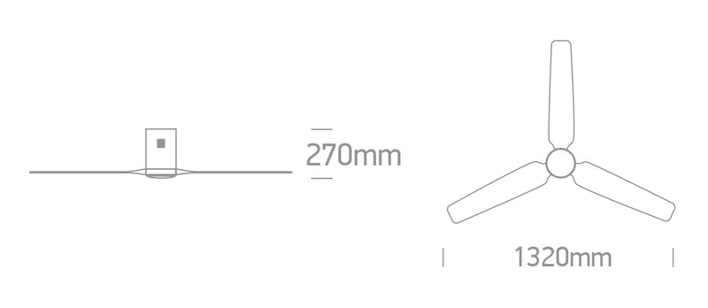 Ceiling mounted fan complete with white wood blades. One Light. 6310C/W/V