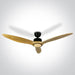 Rod mounted ceiling fan complete with light wood blades. One Light. 6312L/B/V