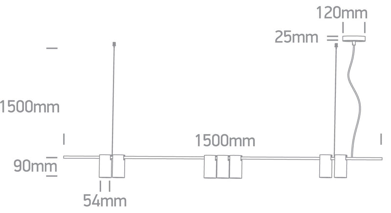 63146B/BBS BRUSHED BRASS PENDANT GU10 7x7W IP20 100-240V
