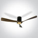 Ceiling mounted fan complete with dark wood blades. One Light. 6314DC/B/V