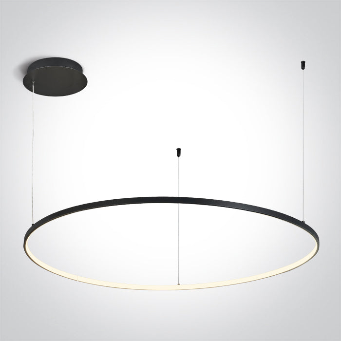 BLACK RING 100cm 48W WW IP20 230V DIMMABLE One Light 63150/B/W