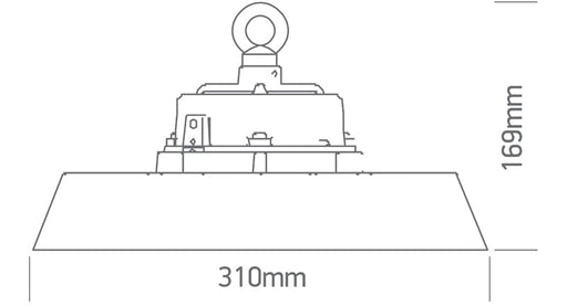 150W SMD LED DALI Industrial High Bay