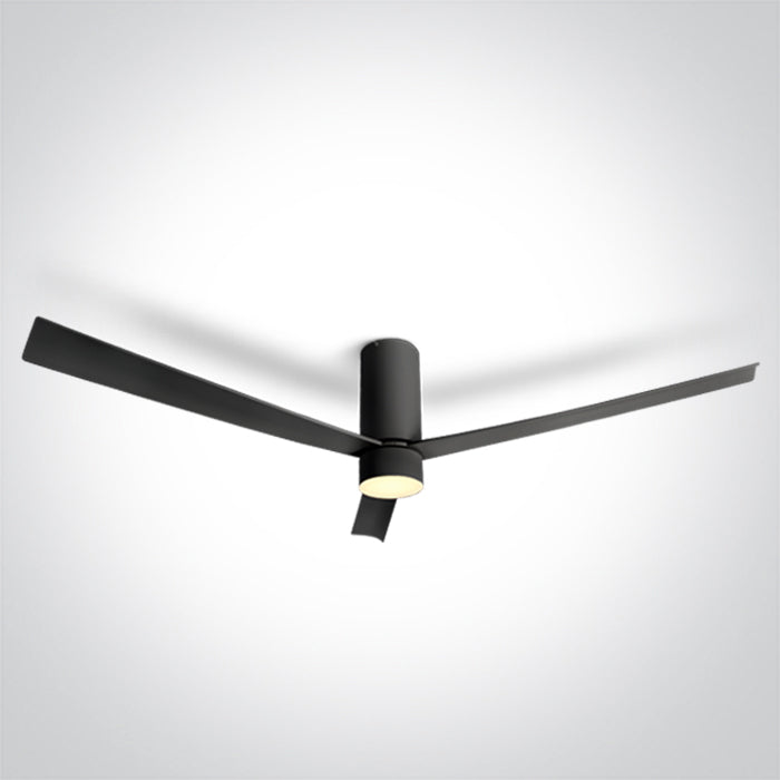 6322C/B/V BLACK ABS CEILING FAN 29W LED 15W CCTV IP20 230V