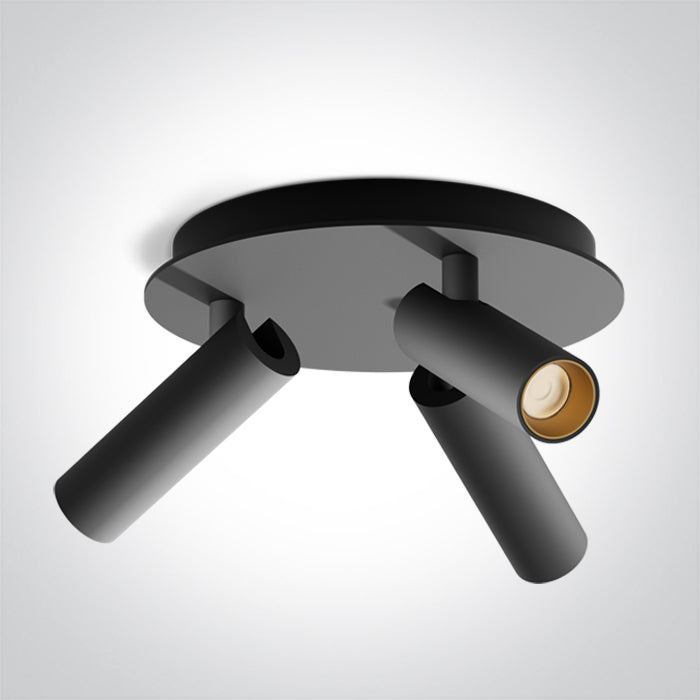 BLACK 3x5W WW IP20 230V One Light 65004D/B/W