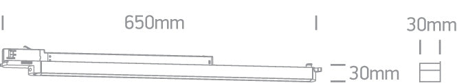 65018T/B/V BLACK 16W CCTV LINEAR TRACK LIGHT 100-240V