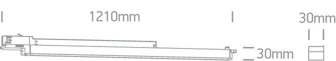 65025T/W/V WHITE 25W CCTV LINEAR TRACK LIGHT 100-240V