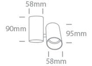 10W MR16 GU10 Dark Light Adjustable Ceiling Light. One Light. 65105E/CH