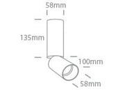 10W MR16 GU10 Dark Light Adjustable Ceiling Light. One Light. 65105EA/CH
