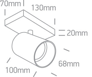 65105N/B/B BLACK BLACK REFLECTOR GU10 10W DARK LIGHT