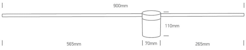 65148B/W/W WHITE 15W WALL LIGHT WW IP20 230V