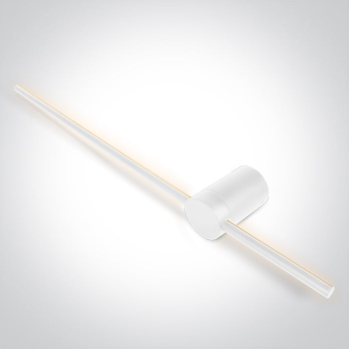 WHITE 15W WALL LIGHT WW IP20 230V One Light 65148B/W/W