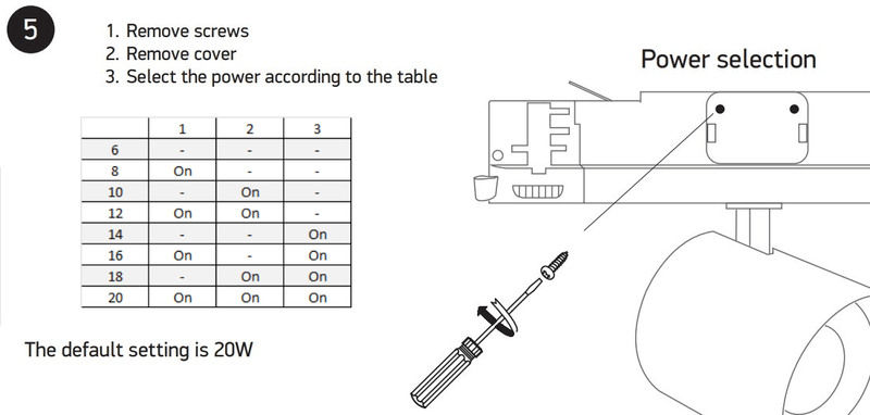 3 Circuit Tracklight Warm White CRI90 10W/15W/20W Adjustable power LED track spotlight, ideal for shops and showrooms.  One Light SKU:65660AT/B/W