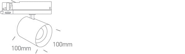 3 Circuit Black 35W DALI Dimmable COB LED track spot for 65660BTL/B/C