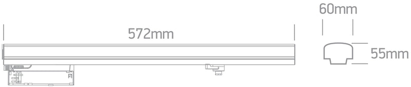 3 Circuit Black LED Linear track light adjustable 65664AT/B/V