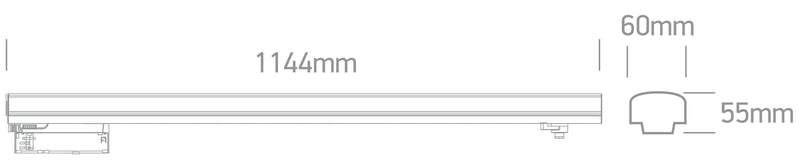 3 Circuit Black LED Linear track light adjustable 65664BT/B/V