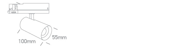 65670AT/W/V: 12W COB LED CCT and Power variable track spot, IP20.  Supplied with power variable driver and white reflector.   ..