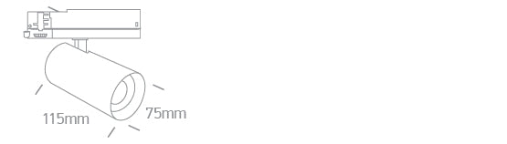 65670BT/B/V: 22W COB LED CCT and Power variable track spot, IP20.  Supplied with power variable driver and black reflector.   ..