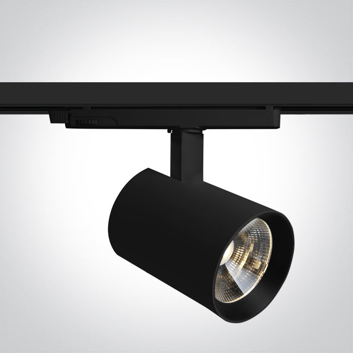 65670CTT/B/V BLACK 40W CCTV TRACK SPOT 230V TRIAC DIMMABLE