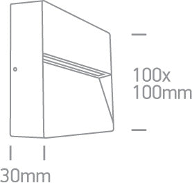 67359A/AN/V ANTHRACITE WALL LIGHT 3W CCTV IP65 DARK LIGHT 230V