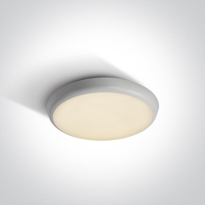 WHITE Ceiling 12W CCTV IP54 230V One Light 67366/W/V