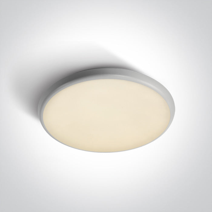 WHITE Ceiling 25W CCTV IP54 230V One Light 67370/W/V