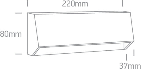 67386C/AN/V: 4W CCT Variable AC LED wall light, IP65, ideal for both indoor and outdoor installation. ... Available in Anthracite