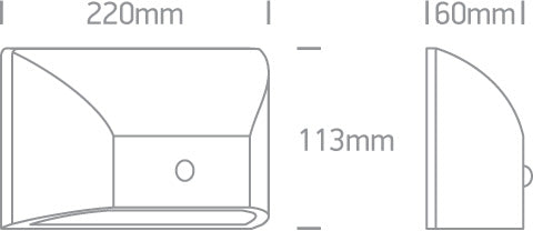 67396A/AN/V: 6W CCT Variable LED wall light with sensor, IP65. Duration time: 10sec to 7mins adjustable with dip switch. ... Available in Anthracite