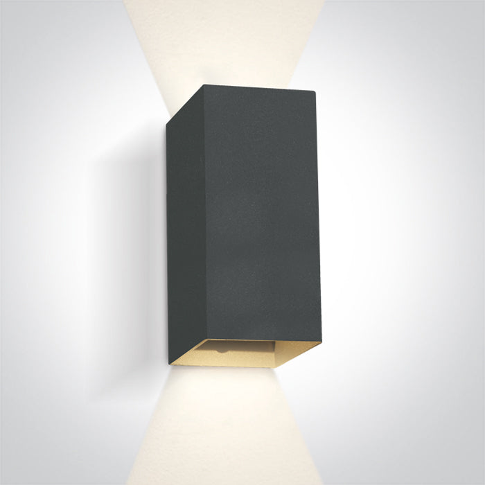 67398A/AN/W ANTHRACITE WALL 2x3W WW IP54 DARK LIGHT 100-240V
