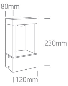 67470/B/V: 10W CCT Variable LED Bollard, IP65 for Garden illumination.  Supplied with non-dimmable driver. ..