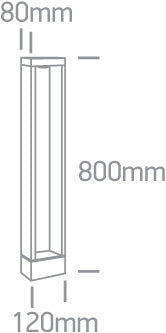 67470A/B/V: 10W CCT Variable LED Bollard, IP65 for Garden illumination.  Supplied with non-dimmable driver. ..