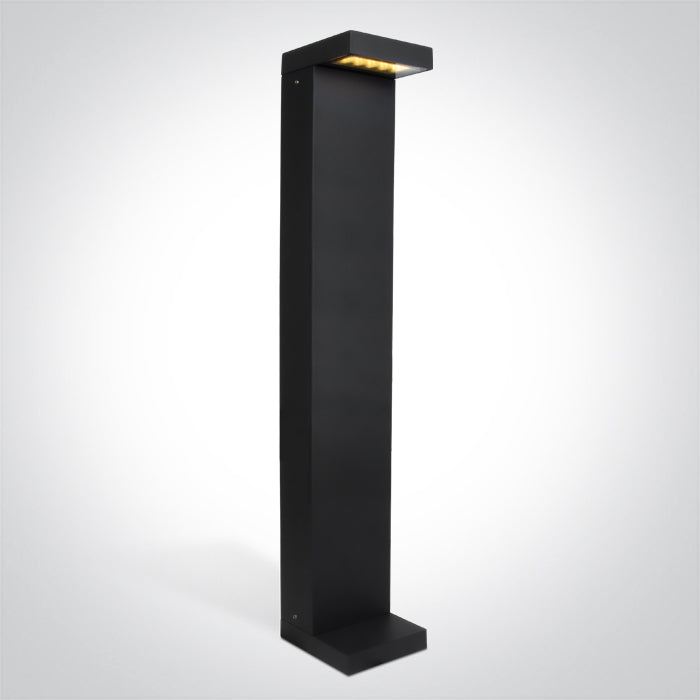 ANTHRACITE BOLLARD 70cm 8W WW IP65 230V One Light 67508A/AN/W