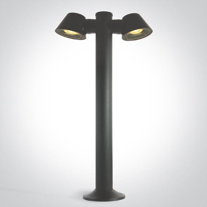 Anthracite 2x6W  GU10 Bollard, IP65  67534C/AN