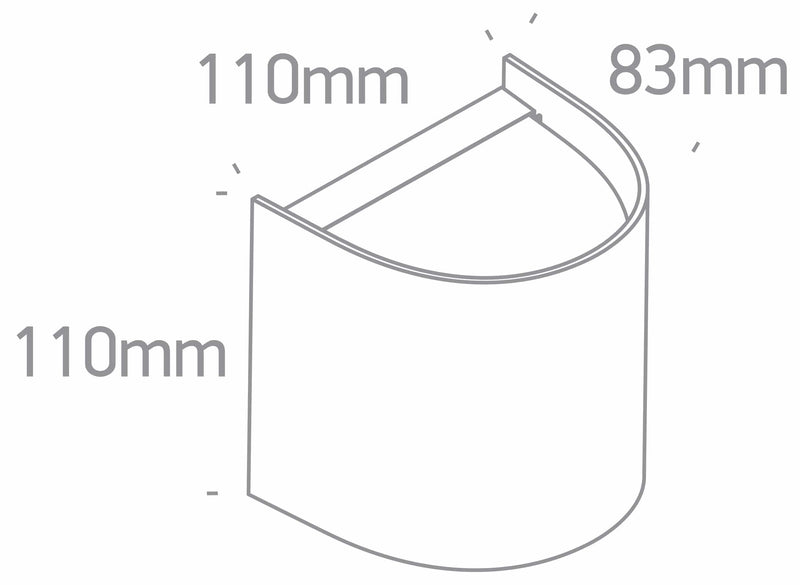 White 6W  GU10 wall mounted decorative light 67536A/W