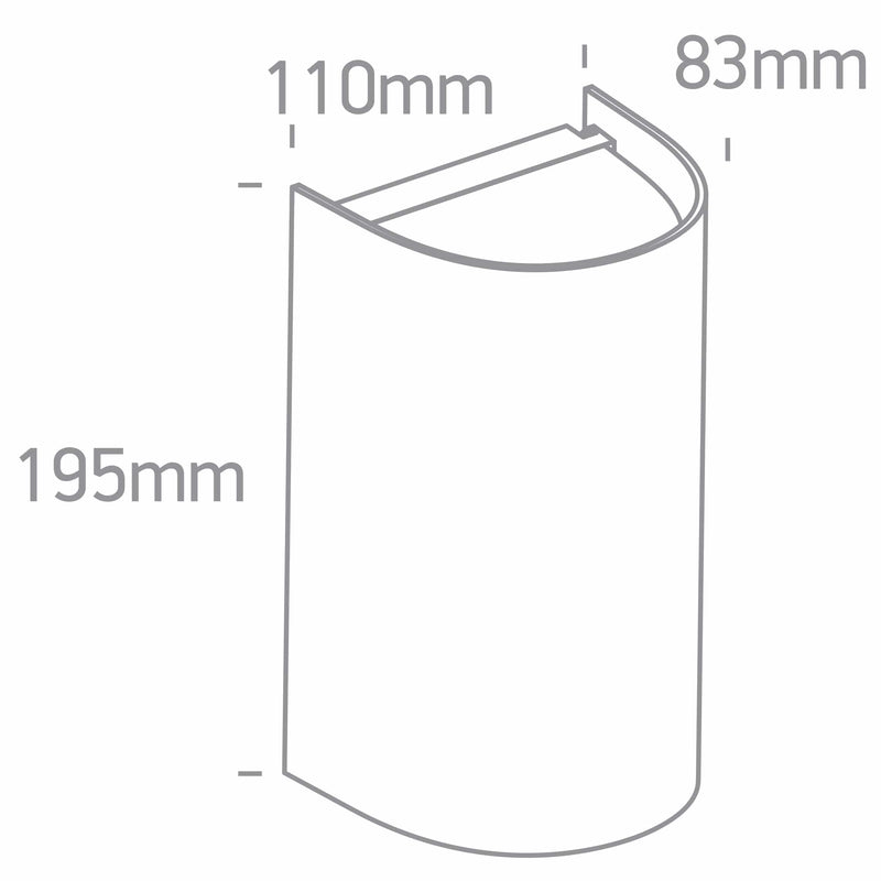 Black 2x6W  GU10 wall mounted decorative light 67536B/B