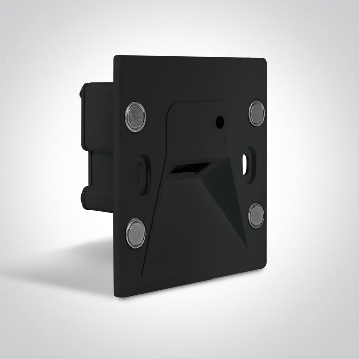 68000B/B/V BLACK WALL RECESSED 3W LED CCTV IP65 230V BS BOX DARK LIGHT