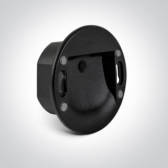 68000E/B/V BLACK WALL RECESSED 3W LED CCTV IP65 230V EU ROUND BOX DARK LIGHT