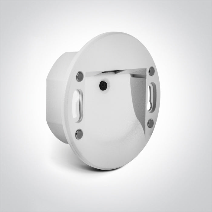 68000E/W/V WHITE WALL RECESSED 3W LED CCTV IP65 230V EU ROUND BOX DARK LIGHT