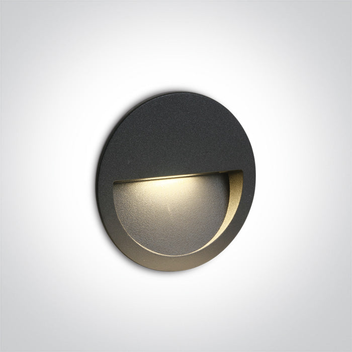 68068/AN/V ANTHRACITE WALL RECESSED 3W CCTV IP65 DARK LIGHT 230V