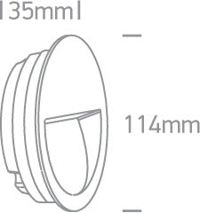 68068/AN/V ANTHRACITE WALL RECESSED 3W CCTV IP65 DARK LIGHT 230V