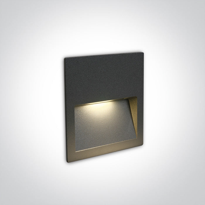 68068A/AN/V ANTHRACITE WALL RECESSED 3W CCTV IP65 DARK LIGHT 230V