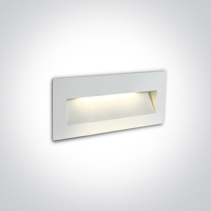 68068B/W/V WHITE WALL RECESSED 6W CCTV IP65 DARK LIGHT 230V