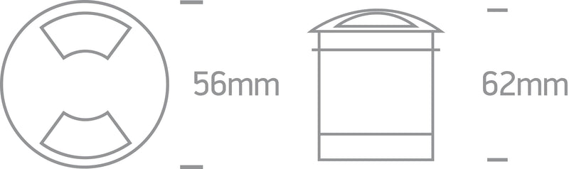 Aluminium 3W LED inground, aluminium, for path 69015B/AL/W