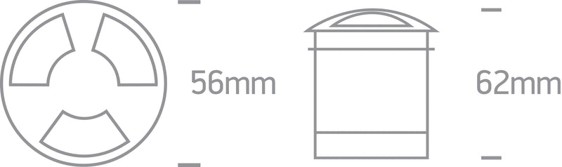 Aluminium 3W LED inground, aluminium, for path 69015C/AL/W
