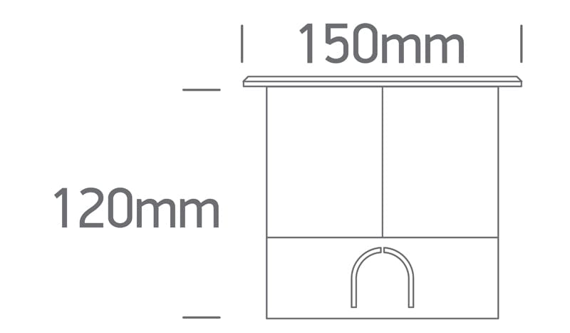 10W COB LED inground uplighter. One Light. 69070B/W
