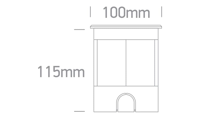 3W COB LED inground uplight with a 5° beam which is tiltable +/-20°. One Light. 69072/W