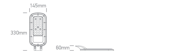 70118A/AN/V ANTHRACITE STREET LIGHT 50W CCTV IP65 230V